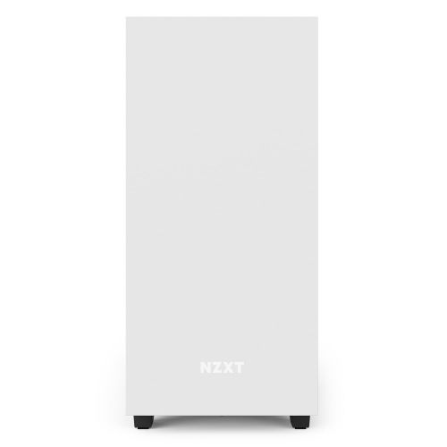  NZXT H500  Compact ATX Mid-Tower Case  Tempered Glass Panel  All-Steel Construction  Enhanced Cable Management System  Water-Cooling Ready - WhiteBlack