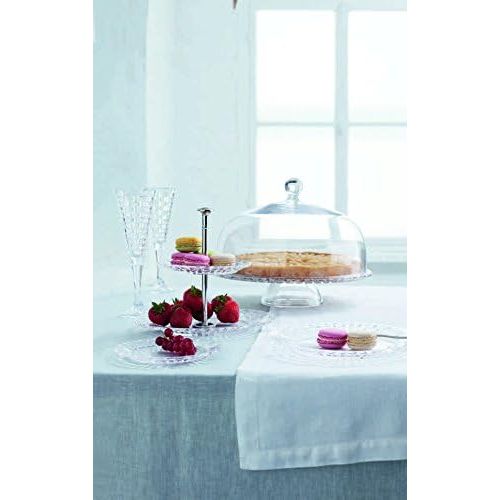  Nachtmann 99528 Bossa Nova Tea Time Footed Cake Plate with Dome, Clear