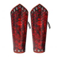 Nachvorn Genuine Leather Dragonscale Medieval Armor Costume Knights Leather Battle Arm Guard Bracers