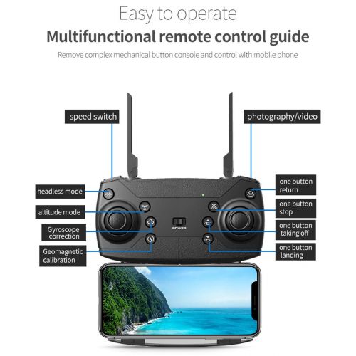  Nacome Christmas Brithday Gift, SH2 WiFi 1080P Cam FPV Selfie Altitude Hode GPS Smart Follow Me RC Drone Quadcopter Toy