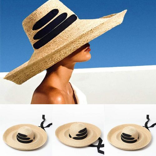  Nacome_Cap Nacome Protection Foldable Uv SPF Adjustable Visor Sunhat for Fashion Large Sun Hat Beach Anti-UV Sun Protection Foldable Straw Cap Cover