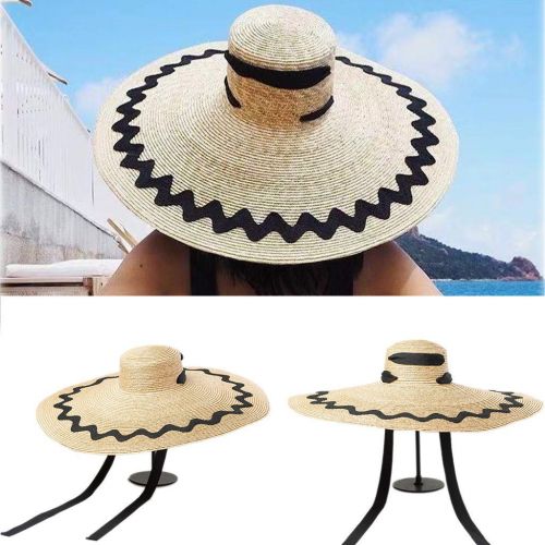  Nacome_Cap Nacome Protection Foldable Uv SPF Adjustable Visor Sunhat for Fashion Large Sun Hat Beach Anti-UV Sun Protection Foldable Straw Cap Cover