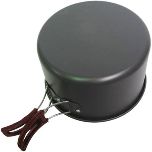  Nadalan Camping Pot Aluminum Alloy Oxidation Pots Cookware Single Pot 3L for Outdoor Activity