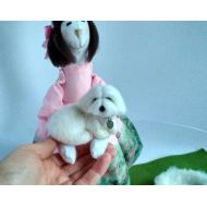 NadiyaGelery Personalized doll Custom textile doll Gift for girl Soft doll Rabbit doll 3d birthday Doll in custom clothes Gift for daughter