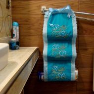 NadiyaHope Toilet paper holder with hand embroidery; Bathroom storage; The roll holder of a spare toilet paper; Organization of bathrooms