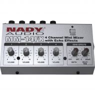 Nady},description:This mini line mixer is complete with echo effects, delay time and depth controls, and has up to 50dB of gain per channel. It has four 14 mono inputs with indivi