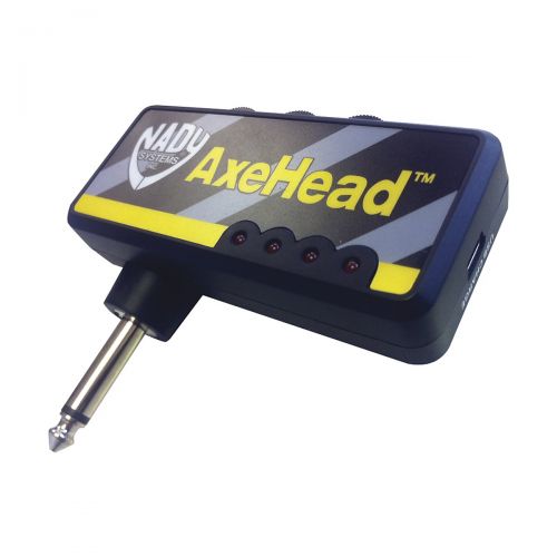  Nady},description:The Axehead Mini Headphone Guitar Amp plugs directly into your guitar or bass for instant pro sounding audioanytime, anywhere. Its the perfect practice tool---li