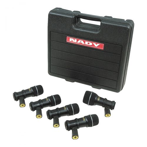  Nady},description:The Nady DMK-5 Drum Mic Package includes 4 DM70 tomsnare mics, one DM80 kick drum mic, and a case. DM70s are perfect for miking snares, toms, and percussion with