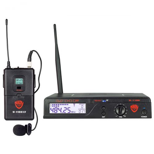  Nady U-1100 LT - 100 Channel UHF Wireless System with Omnidirectional Lavalier/Lapel Microphone Band B