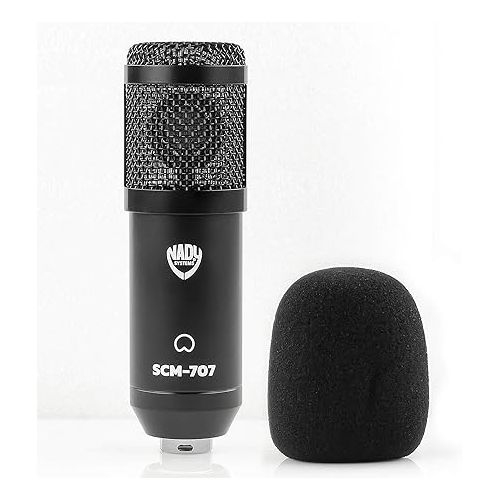  Nady SCM-707 Podcasting and Content Creation Microphone Recording Kit - Ideal for Podcasting, Voice-Over, Online Videos, and Recording with Smartphones and Tablets