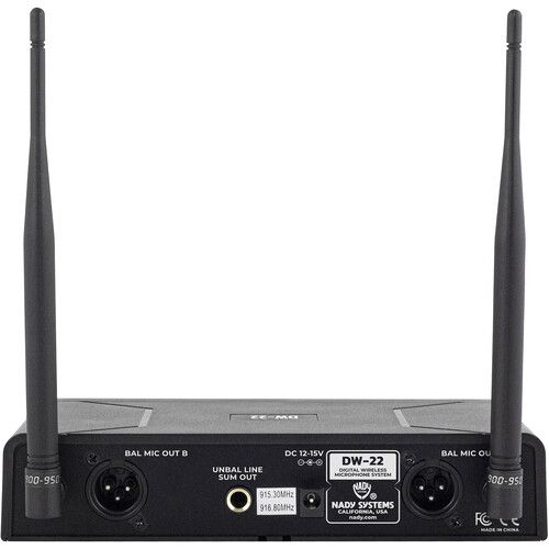  Nady DW-22 HTLTHM 2-Person Digital Wireless Microphone System with Lavalier, Headset, and Handheld Mics (902 to 951 MHz)