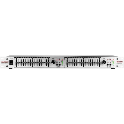  Nady GEQ-215 Rackmount Dual 15-Band Stereo Graphic Equalizer