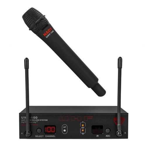  Nady UWS-100 HT 100 Channel Select UHF Wireless Handheld Microphone System