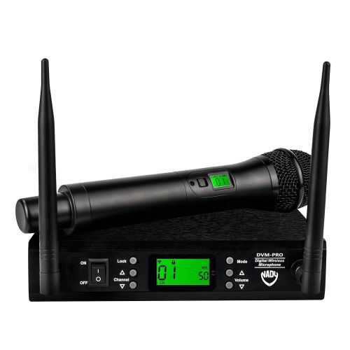  Nady DVM-PRO Digital 100-Channel 2.4GHz Professional Dual Band Reception Wireless Handheld Microphone - Live Stage Performance