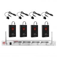 Nady U-41 Wireless UHF Handheld & Lapel 4-Channel Microphone System With 4 Transmitters
