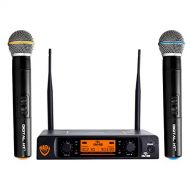 Nady DW-22 Dual Digital Wireless Handheld Microphone System  Ultra-low latency with QPSK modulation - Dual XLR and mixed ¼” outputs 