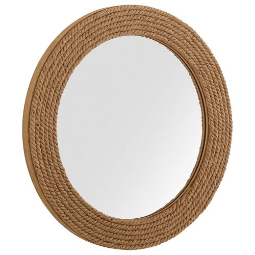  Nagina International Hand Crafted Nautical Premium Wall Decor Rope Accentuated Mirror | Maritime Sailors Decor Gifts & Collectibles (36 Inches)