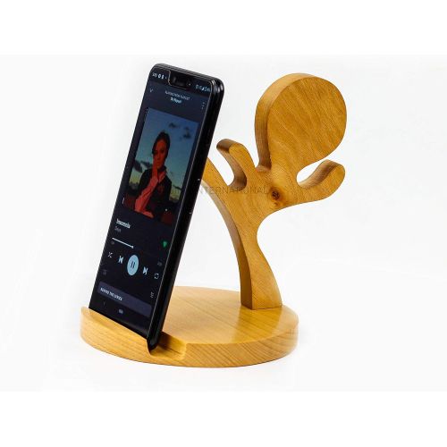  Ninja Style Wooden Universal Cell Phone Mobile Stand & Holder Portable and Beautiful Nagina International