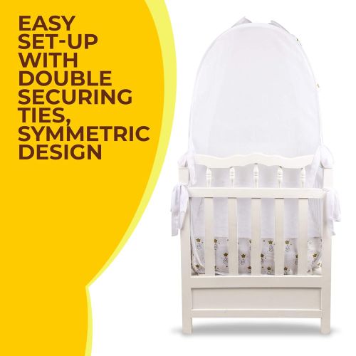  Nahbou Baby -Better is Possible- Nahbou Baby Crib Pop Up Tent: Infant Bed Safety Canopy Cover & Mosquito Net for Nursery