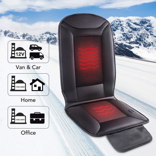  [아마존 핫딜] [아마존핫딜]Naipo Sitzauflage Autositzkissen Vibrationsmassage mit Warmefunktion, kuehlendes und heizendes Massagesitzauflage, 3D beluefteten Loechern, fuer Schulter, Ruecken, Taillie