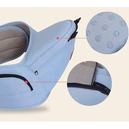  Naisidier Baby Hip Seat Belt Carrier Safety Front Facing Back Pain Relief Soft Carrier Ergonomic Position Breathable Cotton for Child Infant Toddler Blue