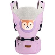 Naisidier Baby Hip Seat Belt Carrier Safety Front Facing Back Pain Relief Soft Carrier Ergonomic Position Breathable Cotton for Child Infant Toddler Purple