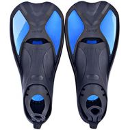 Naisidier Flossen Schnorchelflossen,kurz Schwimmflossen,Trainingsflossen Taucherflossenfuer Erwachsene,Kinder, Land & Wasser Schwimmtraining Flossen Blau Flossen Schuhe