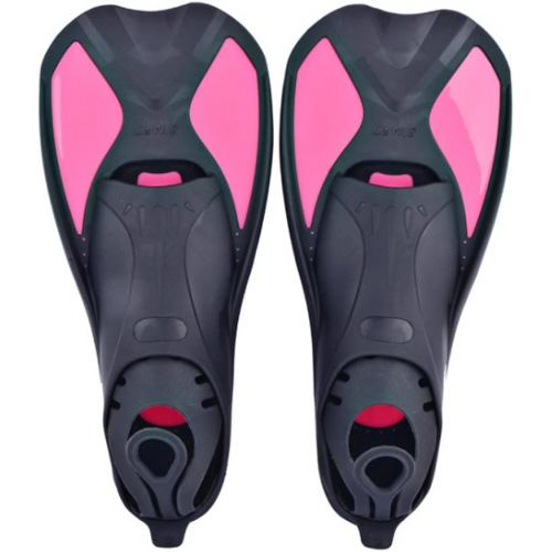  Naisidier Flossen Schnorchelflossen,kurz Schwimmflossen,Trainingsflossen Taucherflossenfuer Erwachsene,Kinder, Land & Wasser Schwimmtraining Flossen Pink Flossen Schuhe