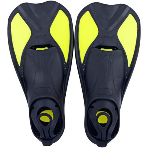  Naisidier Flossen Schnorchelflossen,kurz Schwimmflossen,Trainingsflossen Taucherflossenfuer Erwachsene,Kinder, Land & Wasser Schwimmtraining Flossen Gelb Flossen Schuhe