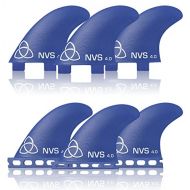 Naked Viking Surf Small NV-4 Thruster Surfboard Fins (Set of 3) FCS & Futures