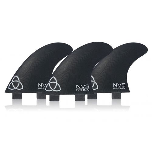  Naked Viking Surf NVS: Medium Bronn Apex Series Surfboard Fin, Medium (Set of 3), FCS & Futures