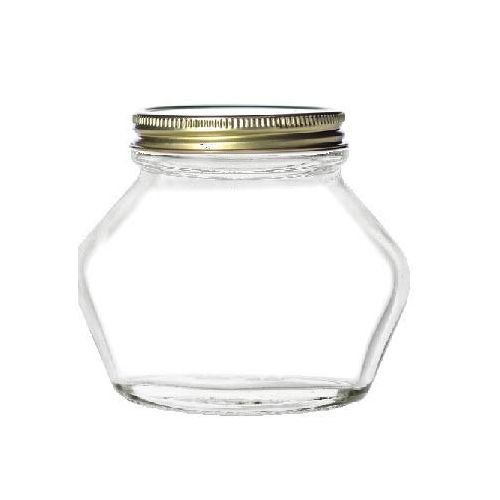  Nakpunar 48 pcs 2 oz Elephant Ear Glass Jars with Gold Lids - Canning, Preserving (2 oz, Gold)