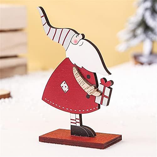  Naladoo 2Pack Christmas Table Fireplace Decoration Signs Santa Claus Sign Christmas Table Centerpiece Father Christmas Wooden Party Decorations for Winter Holiday Christmas Dinner