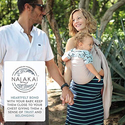  [아마존베스트]Pura Vida Slings Luxury Ring Sling Baby Carrier  extra-soft bamboo and linen fabric - lightweight wrap - for newborns, infants and toddlers - perfect baby shower gift  great for new Dad too - nur