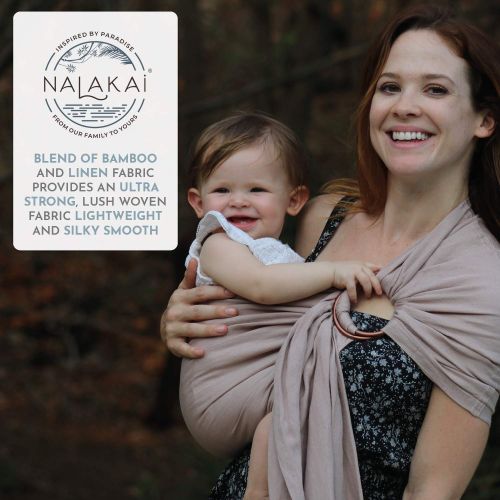  [아마존베스트]Pura Vida Slings Luxury Ring Sling Baby Carrier  extra-soft bamboo and linen fabric - lightweight wrap - for newborns, infants and toddlers - perfect baby shower gift  great for new Dad too - nur