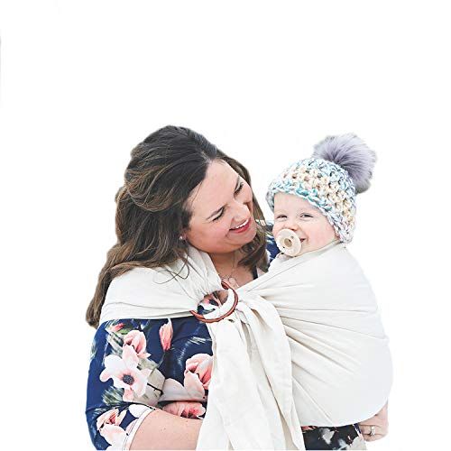  [아마존베스트]Luxury Ring Sling Baby Carrier  Extra Soft Bamboo & Linen Fabric, Pura Vida Slings, Full Support and Comfort for Newborns, Infants & Toddlers - Best Baby Shower Gift - Nursing Cov