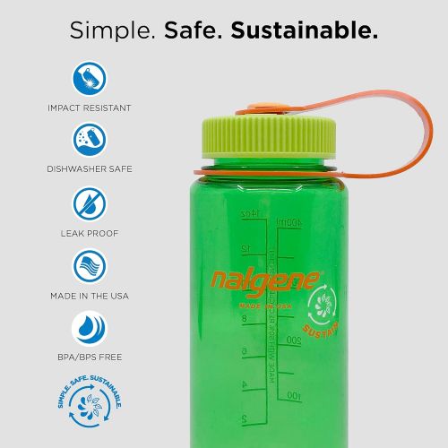  Nalgene Tritan Wide Mouth BPA-Free Water Bottle (16oz)