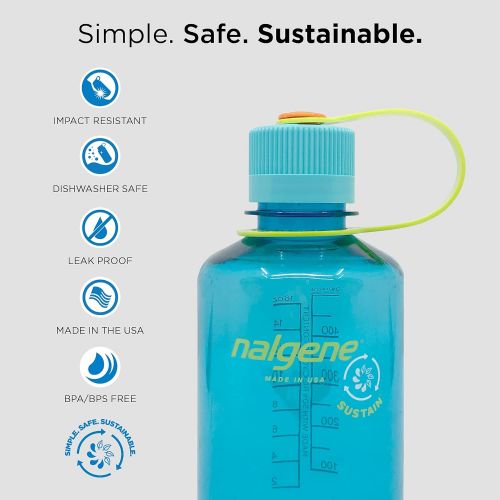  Nalgene Tritan Narrow Mouth BPA-Free Water Bottle (16oz)