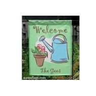 NameFlags Personalized Watering Can Flag, Garden or House Flag, Watering Can Flag