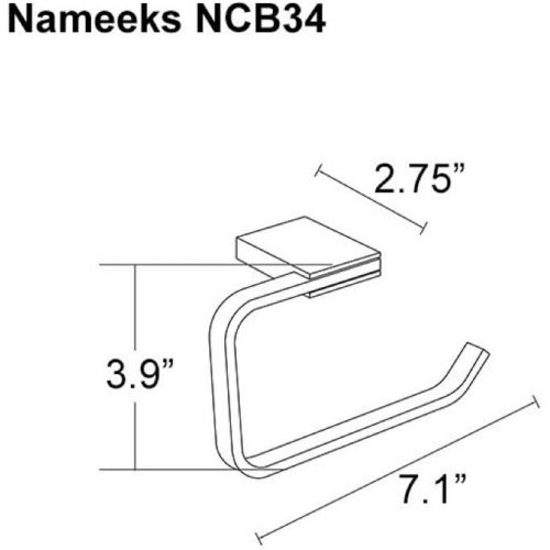  Nameeks NCB34 Toilet Paper Holder, One Size, Chrome