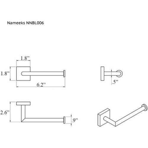  Nameeks NNBL006 Nice Hotel Polished Toilet Paper Holder, Chrome