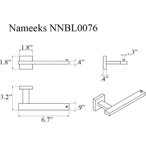  Nameeks NNBL0076 NNBL Toilet Paper Holder, One Size, Chrome