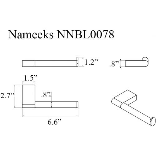  Nameeks NNBL0078 NNBL Toilet Paper Holder, One Size, Chrome