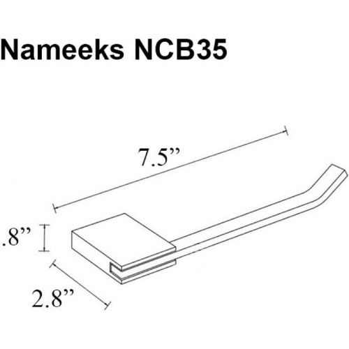  Nameeks NCB35 NCB Toilet Paper Holder, One Size, Chrome