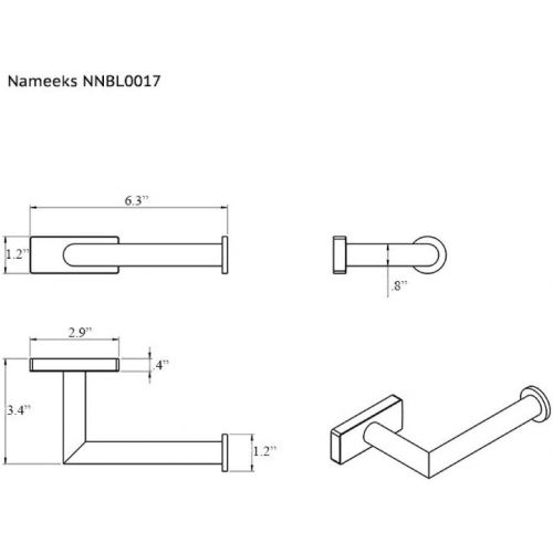  Nameeks NNBL0017 Boutique Hotel Polished Toilet Paper Holder, Chrome