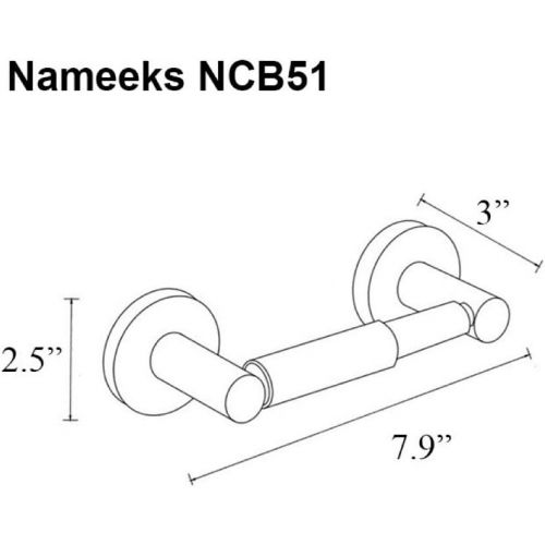  Nameeks NCB51 NCB Toilet Paper Holder, One Size, Black