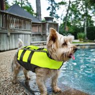 Namsan Dog Life Jacket - Folding Dog Life Vest,Portable Airbag Dog Swimming Jacket Vest,Green