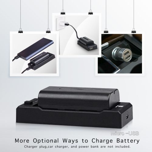 NP F550 Replacement Battery NanGuang Two-Way Portable Charger Set to Work with Battery to Charge...