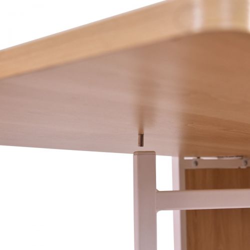  NanaPluz Convertible 2-in-1 Folding Computer Desk Cabinet Workstation Table Shelf Storage wBookshelf with Ebook
