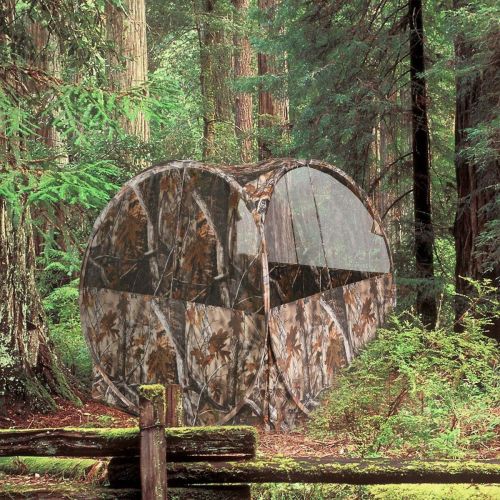  NanaPluz Pop Up Hunting Tent Ground Blind Portable Hunting Blind Waterproof w/Mesh Windows & Ground Nail with Ebook